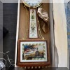 D26. E. Howard & Co mahogany banjo clock with reverse painted glass. 